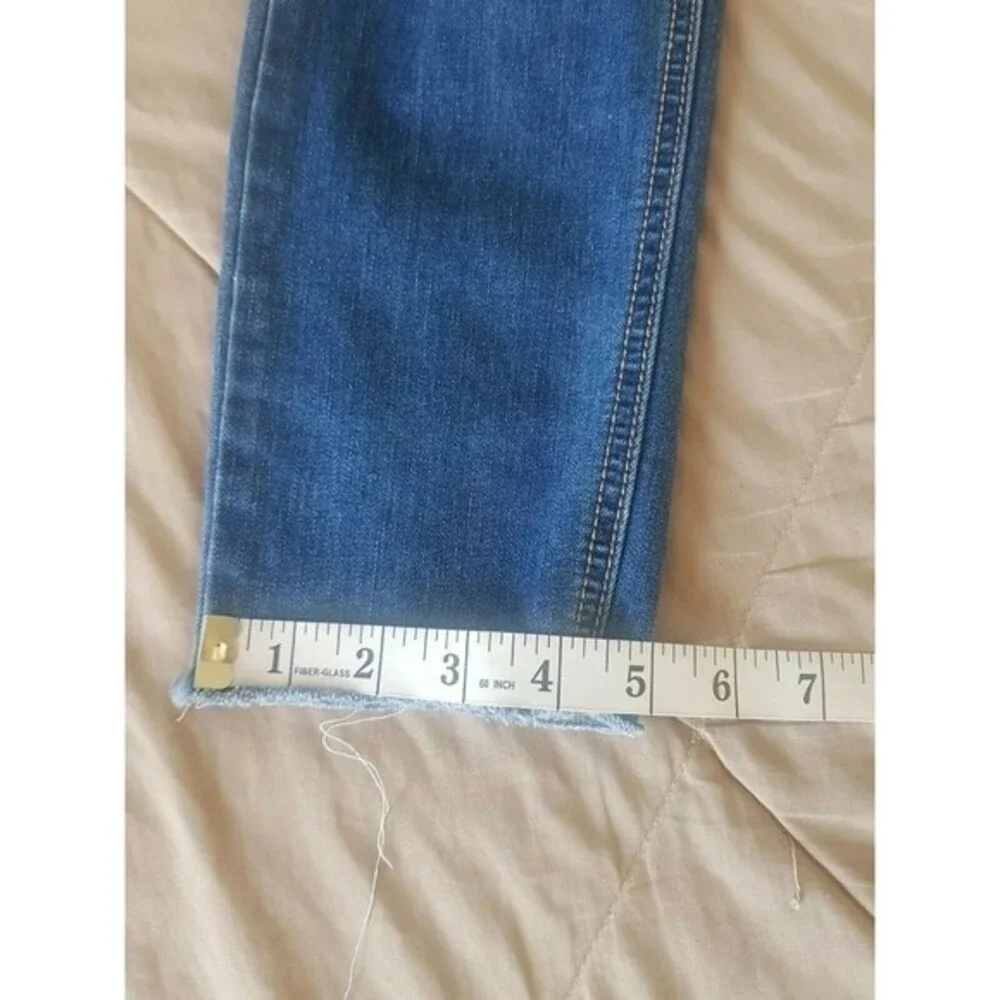 Blue Age Womens Destroyed Ripped Distressed Skinny Jeans Release Hem Cuff Size 7